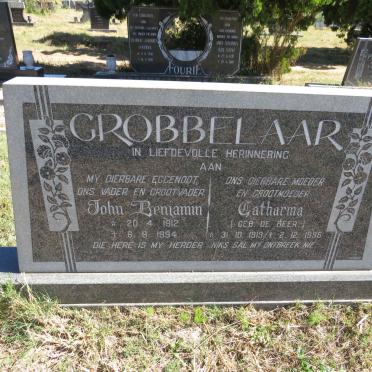 GROBBELAAR John Benjamin 1912-1994 & Catharina DE BEER 1919-1996