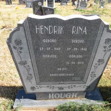 HOUGH Hendrik 1947- &amp; Rina 1948-2014