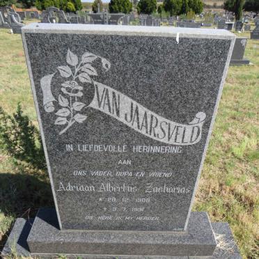 JAARSVELD Adriaan Albertus Zacharias, van 1908-1991