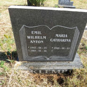 KLEMP Emil Wilhelm Anton 1943-2005 &amp; Maria Catharina 1948-