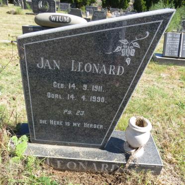LEONARD Jan 1911-1990
