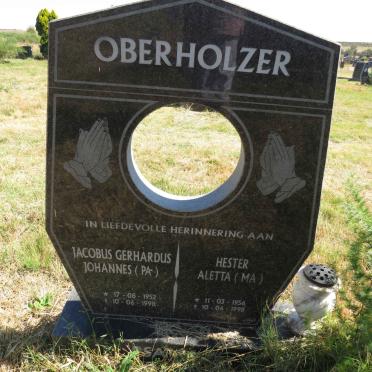 OBERHOLZER Jacobus Gerhardus Johannes 1952-1998 & Hester Aletta 1956-1998