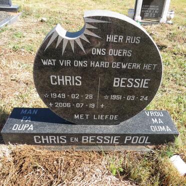 POOL Chris 1949-2006 &amp; Bessie 1951-