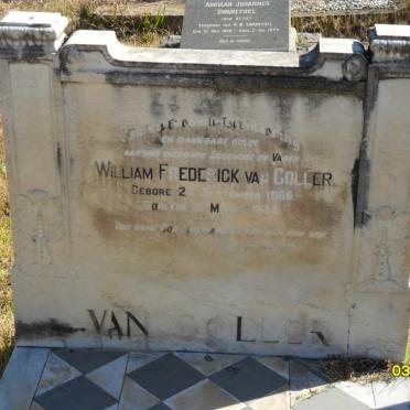 COLLER William Frederick, van 1856- ?