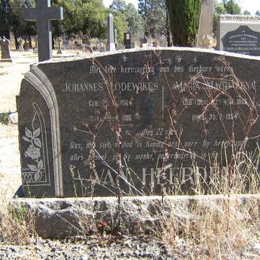 HEERDEN Johannes Lodewikus, van 1864-1916 &amp; Maria Magdalena SCHUTTE 1865-1954