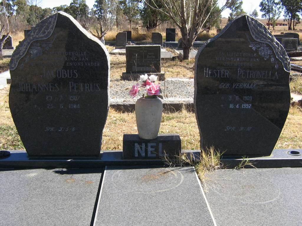 NEL Jacobus Johannes 1907-1984 &amp; Hester Petronella VERMAAK 1909-1992