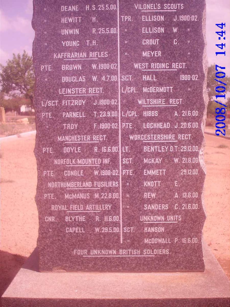 3. Senekal War Memorial 1899-1902