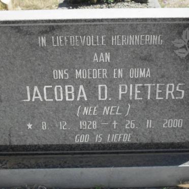 PIETERS Jacoba D. nee NEL 1928-2000