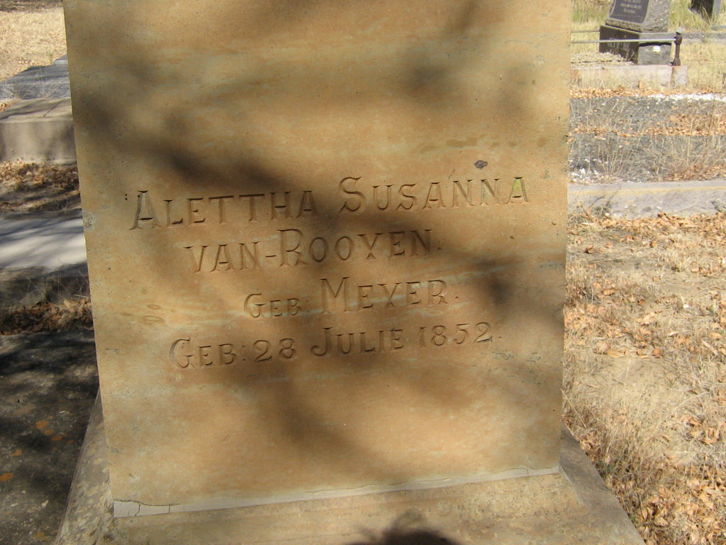 ROOYEN Alettha Susanna, van nee MEYER 1952-
