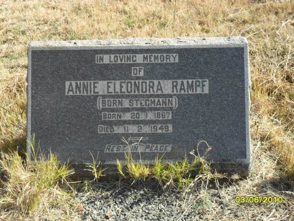 RAMPF Annie Eleonora nee STEGMANN 1867-1949