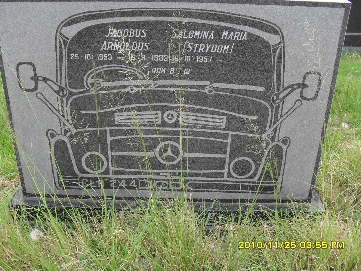 ? Jacobus Arnoldus 1953-1983 &amp; Salomina Maria STRYDOM 1957-