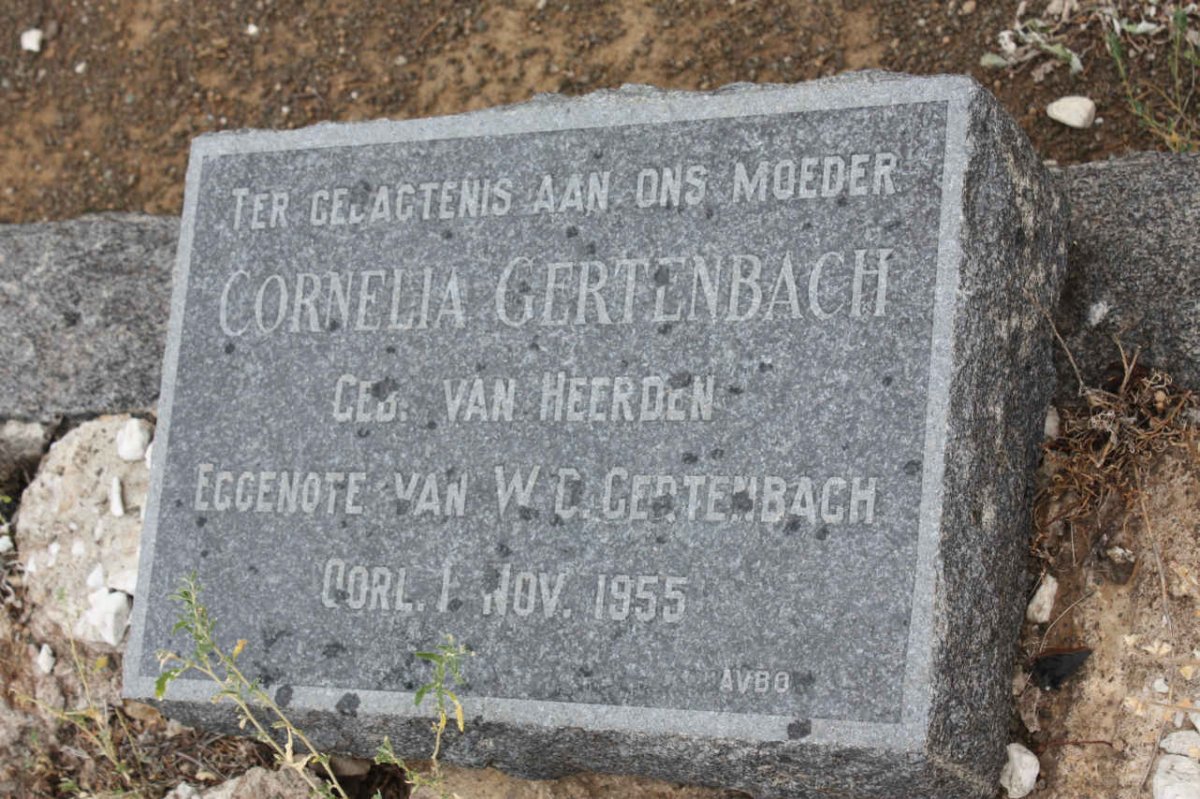GERTENBACH Cornelia nee VAN HEERDEN -1955