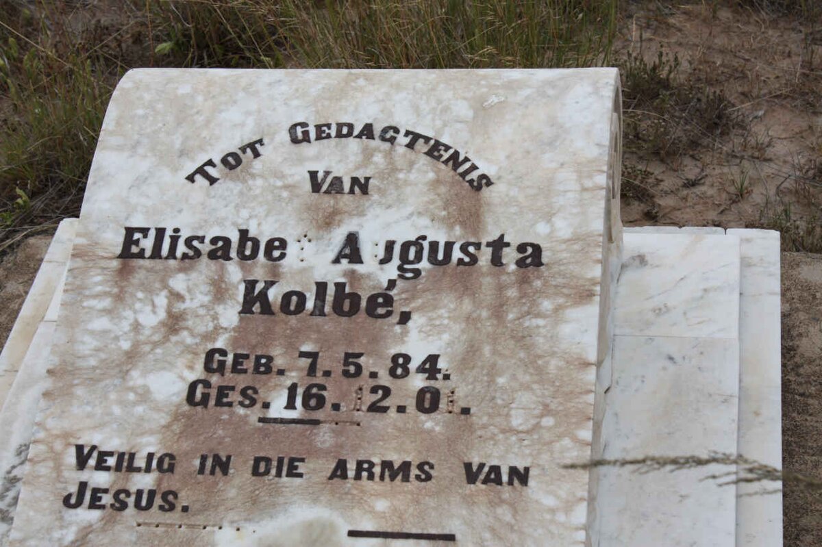 KOLBE Elisabet Augusta 1884-1901