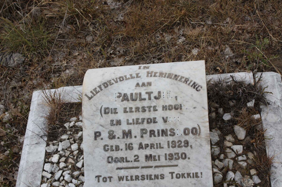 PRINSLOO Paultjie 1929-1930