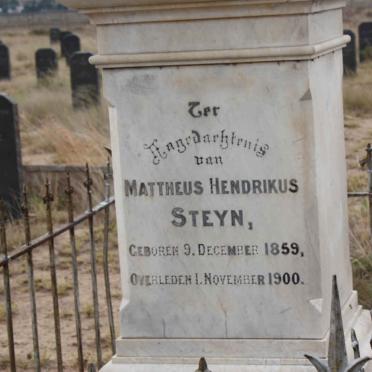 STEYN Mattheus Hendrikus 1859-1900 