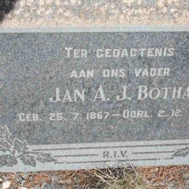 BOTHA Jan A.J. 1867-1955