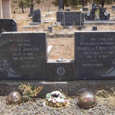 BOOYSEN Jan H. 1882-1959 &amp; Isabella F. LE ROUX 1884-1957