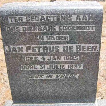 BEER Jan Petrus, de 1885-1937