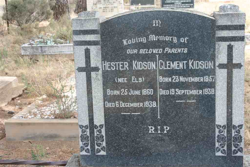 KIDSON Clement 1867-1938 &amp; Hester ELS 1860-1938