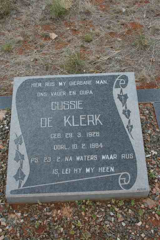 KLERK Cussie, de 1926-1984