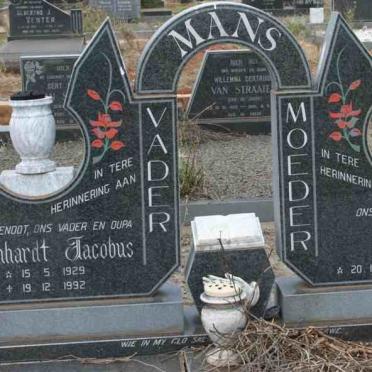 MANS Mynhart 1929-1992 &amp; Anna ERASMUS 1937-1995