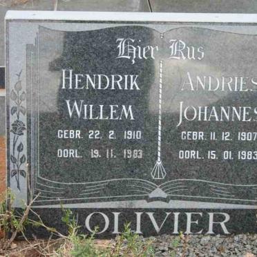OLIVIER Hendrik Willem 1910-1983 :: OLIVIER Andries Johannes 1907-1983