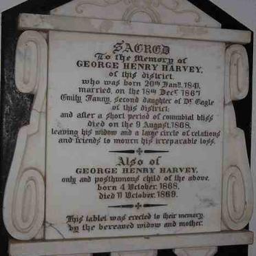 HARVEY George Henry 1841-1868 :: HARVEY George Henry 1868-1869