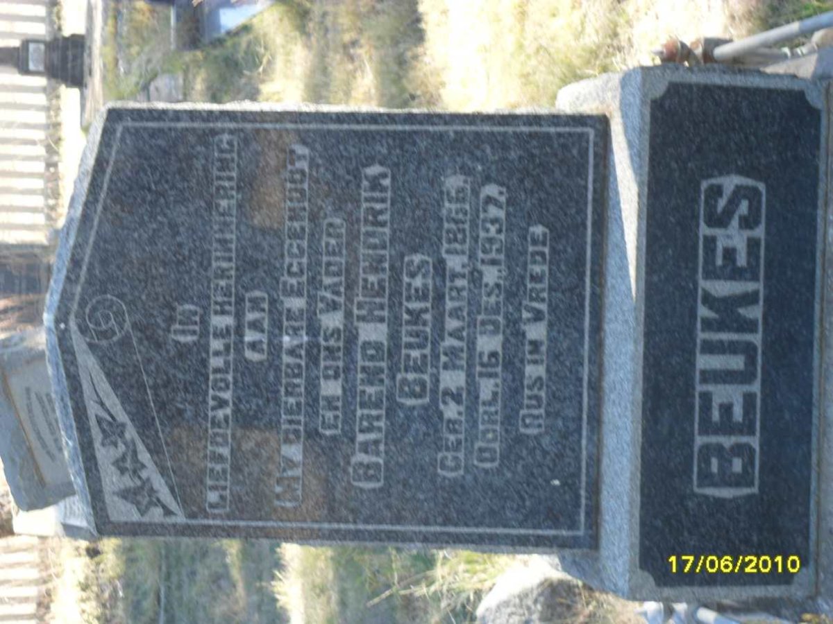 BEUKES Barend Hendrik 1866-1937