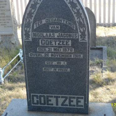 COETZEE Nicolaas Jacobus 1870-1919