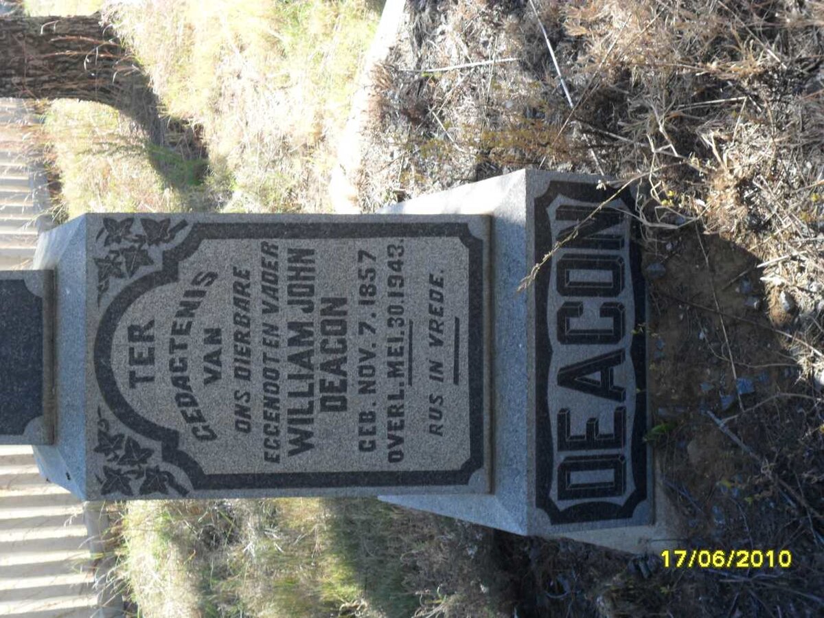 DEACON William John 1857-1943