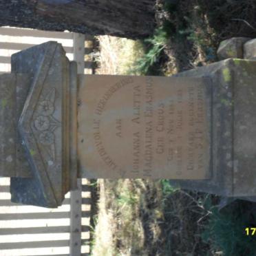 ERASMUS Johanna Aletta Magdalena nee CROUS