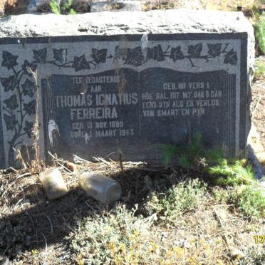 FERREIRA Thomas Ignatius 1899-1943