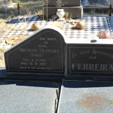 FERREIRA Abraham Francois 1902-1985 &amp; Johanna Adriana Susanna COETZER 1904-1977