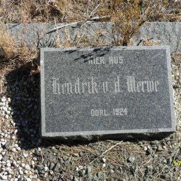 MERWE Hendrik v.d. -1924