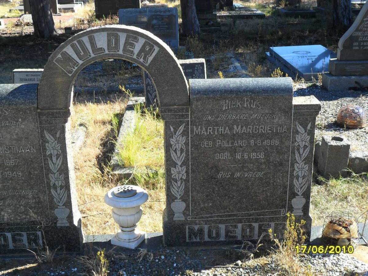 MULDER Martha Margrietha nee POLLARD 1868-1956