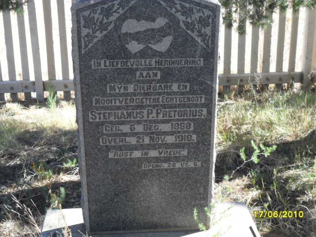 PRETORIUS Stephanus P. 1888-1918