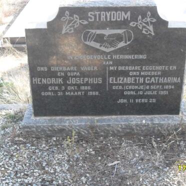 STRYDOM Hendrik Josephus 1886-1968 &amp; Elizabeth Catharina CRONJE 1894-1951