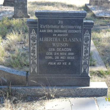 WATSON William J. 1874-1958 &amp; Albertha Clasina DEACON 1881-1935