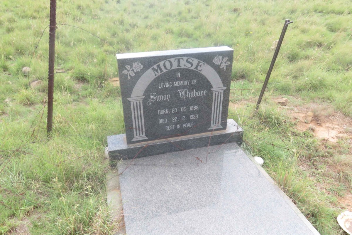 MOTSE Simon Thabane 1869-1938