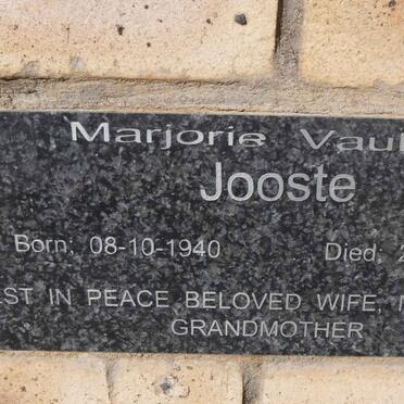 JOOSTE Marjorie Vauhan 1940-2015