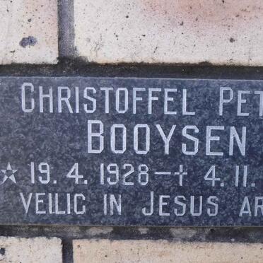 BOOYSEN Christoffel Petrus 1928-2002