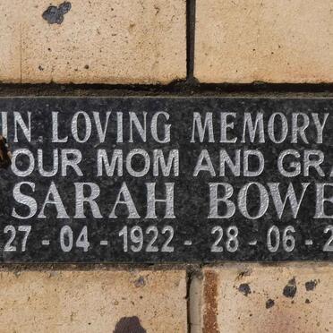 BOWEN Sarah 1922-2004