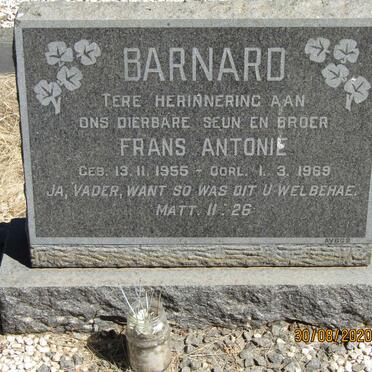 BARNARD Frans Antonie 1955-1969