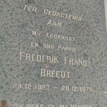 BREEDT Frederik Frans 1927-1975