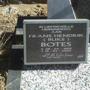 BOTES Frans Hendrik 1916-1992 &amp; Zacharia Hendrina Maria 1918-2008 :: BOTES Frans Hendrik 1952-2003