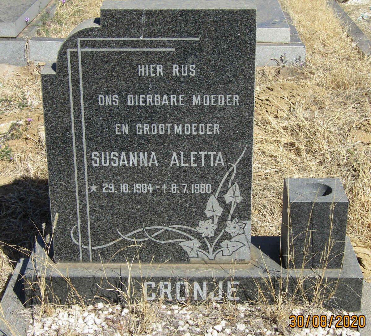 CRONJE Susanna Aletta 1904-1980