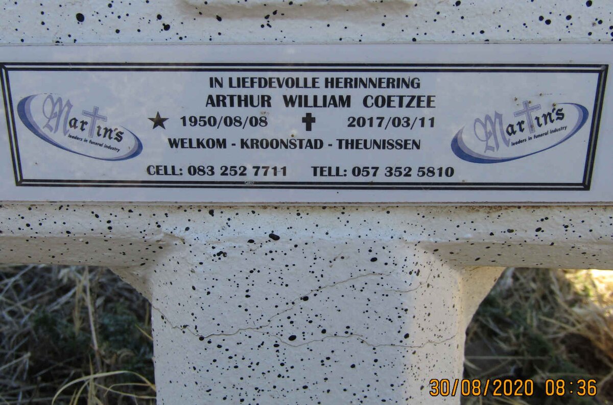 COETZEE Arthur William 1950-2017