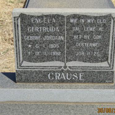CRAUSE Engela Gertruida nee JORDAAN 1905-1992