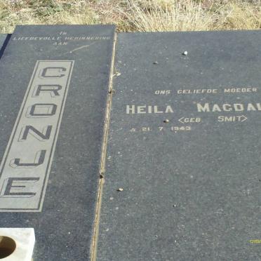 CRONJE Pieter George 1943-1984 &amp; Heila Magdalena SMIT 1943-     