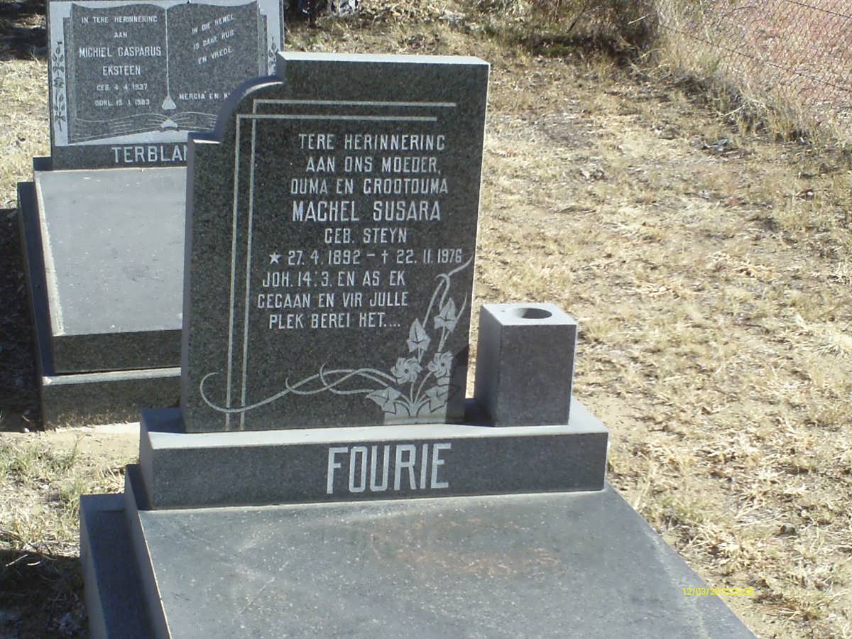 FOURIE Machel Susara nee STEYN 1892-1976